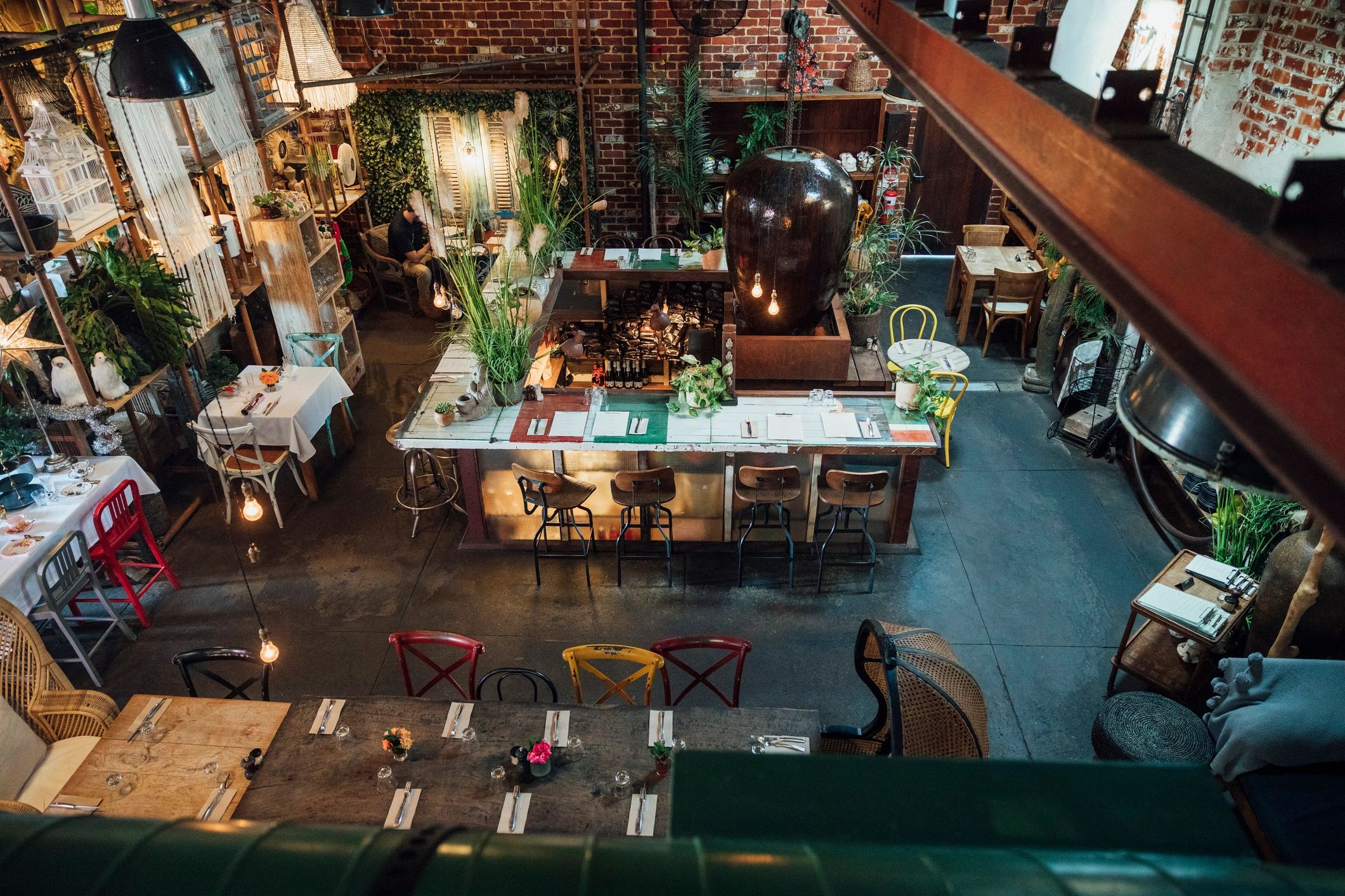 Restaurant interior with inviting tables