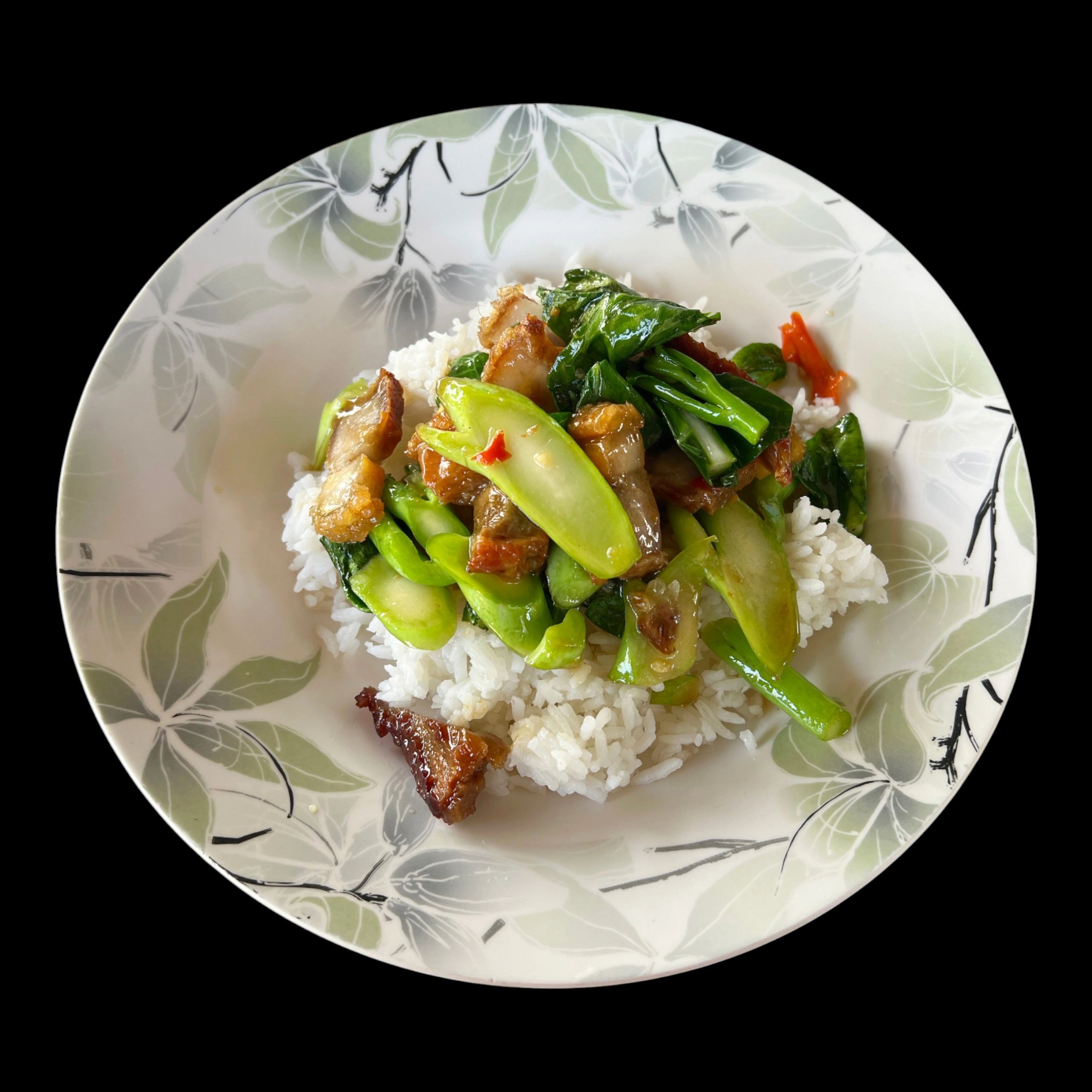 Spicy pork stir-fry with vegetables